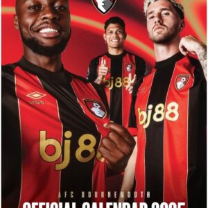 2025 Calendar Bournemouth AFC Month to View A3 Football Calendar Official Product