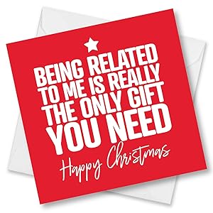 funny christmas cards birthday anniversary relative brother sister sibling xmas festive gift happy