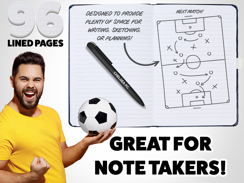 Chelsea F.C. Supporters' Gear Stationery Set A4 Notebook & Pen