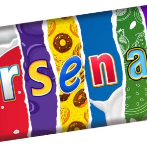 ARSENAL England Football Club Team Chocolate Bar Wrapper Novelty Gift Present On Birthday SportDay CH-9360 (with chocolate bar (100g))