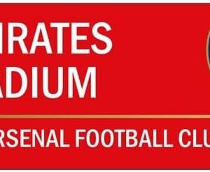 Arsenal Official Merchandise Football Club Sports Accessories, Gifts & Stationary Items. (Street Sign Board - Colour)