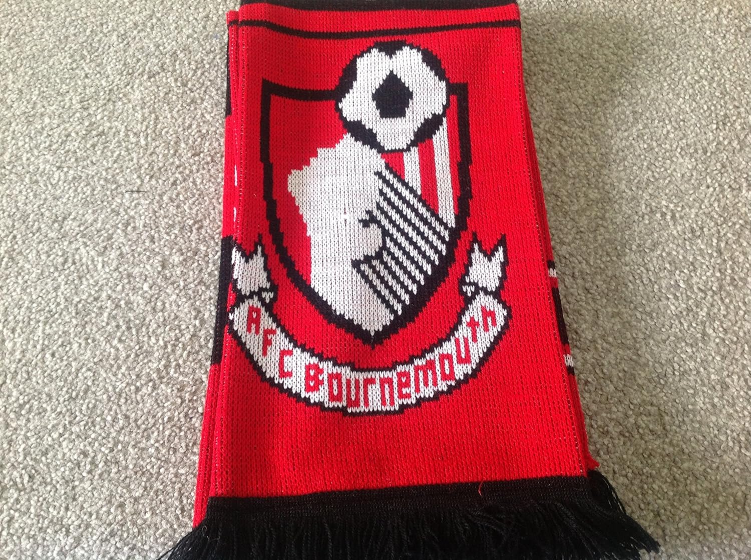 BOURNEMOUTH F C SUPPORTERS SCARF. THE CHERRIES - Image 2