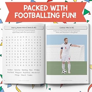 2 football word search crossword colouring formations kids fun activities puzzles gift learning