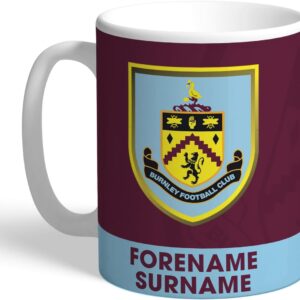 Burnley Personalised FC Bold Crest Mug
