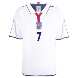England 2004 No 7 Beckham Retro Football Shirt