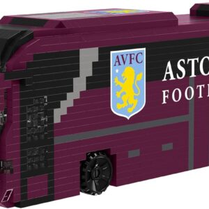 FOCO Officially Licensed Aston Villa FC Football BRXLZ Bricks 3D Coach Toy Model - Premier League Construction Toy - 1347 Pieces - Ages 12+ - Sports Merchandise