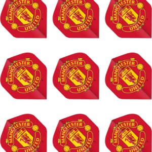 FOCO Officially Licensed Manchester United Football Club Dart Flights Extra Thick 75 Micron - 3 Sets per pack (9 darts Flights in total) - Professional Darts Accessories