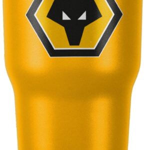 FOCO Officially Licensed Wolverhampton Wanderers FC Football 850ml/30oz Insulated Travel Tumbler