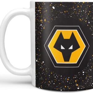 FOCO Officially Licensed Wolverhampton Wanderers FC Paint Splatter Football Mug