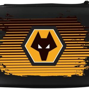 FOCO Officially Licensed Wolverhampton Wanderers Football Club Wolves FC Dart Case Storage Wallet, Stripe, Black (W488)