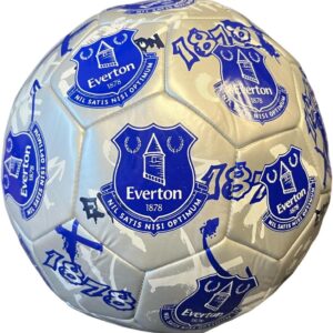 Football Club Official Size 5 Graffiti Football, Blue and Silver