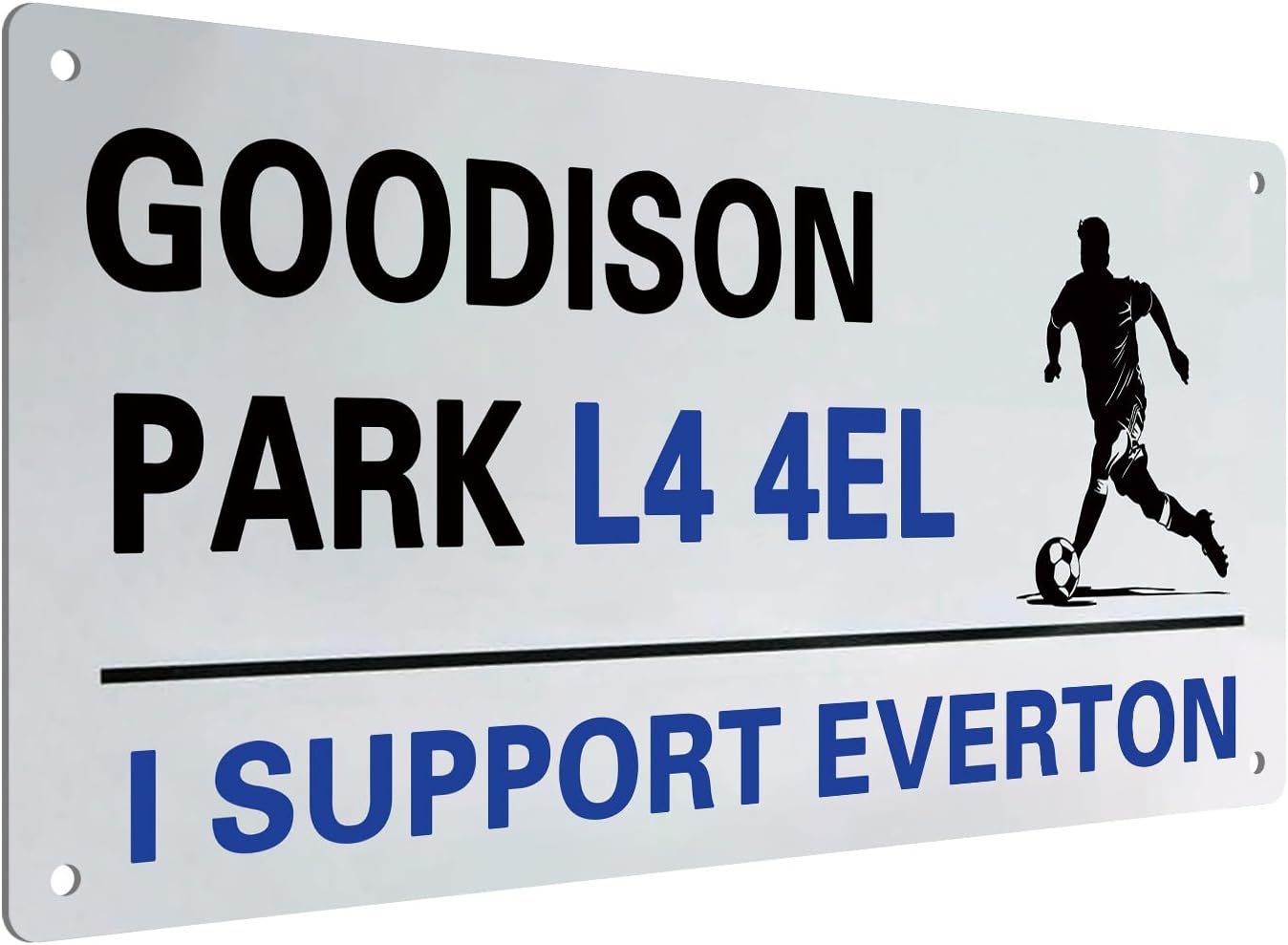 Football Club Sign for Everton, Street Sign Everton Gifts for Men Boy, Tin Sign Metal Poster Wall Decor Everton Football Club Chant - I SUPPORT EVERTON