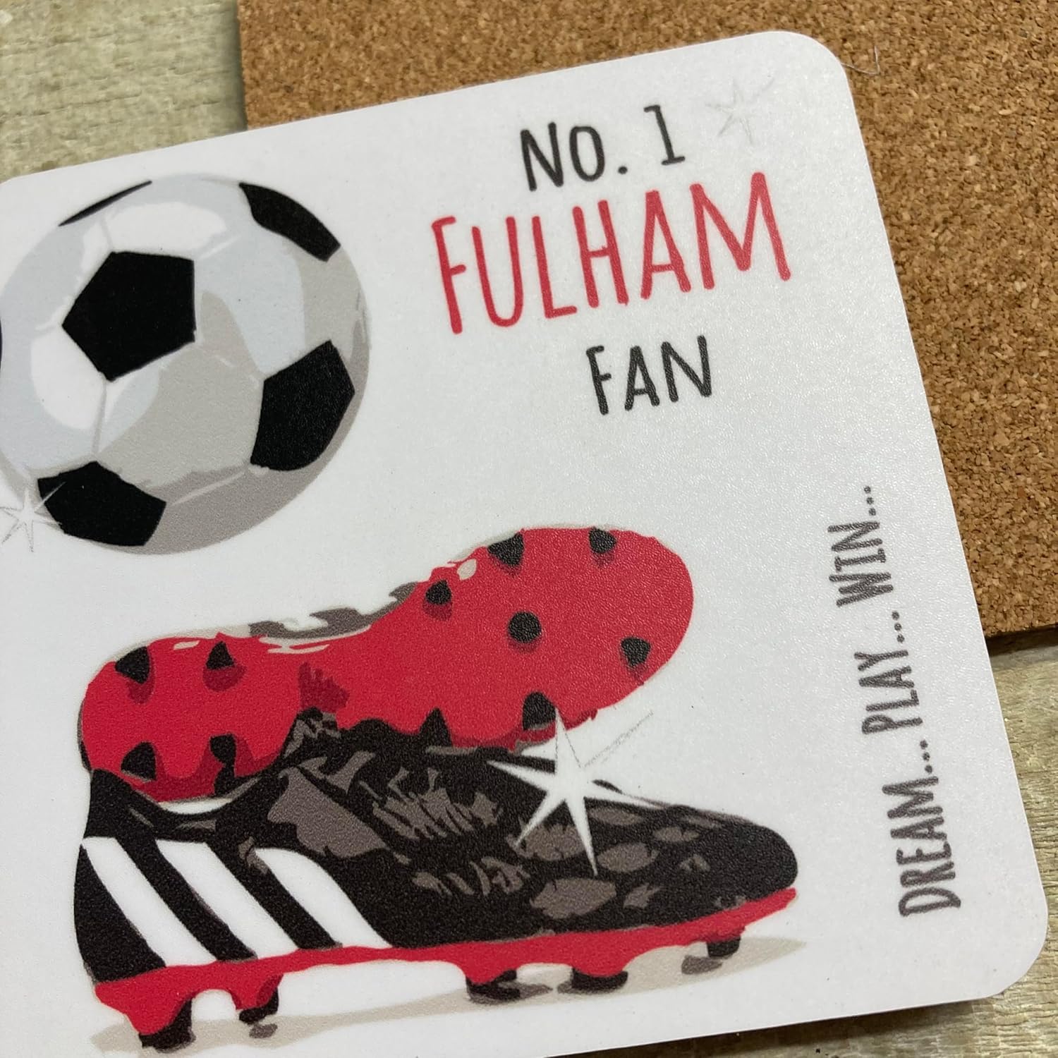 Fulham Cottagers FC Football Club Fan - COASTER DRINK MAT - by WHITE COTTON CARDS (C-FN73) - Image 2