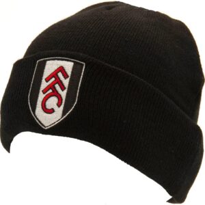 Fulham FC Cuff Beanie Official Merchandise Black