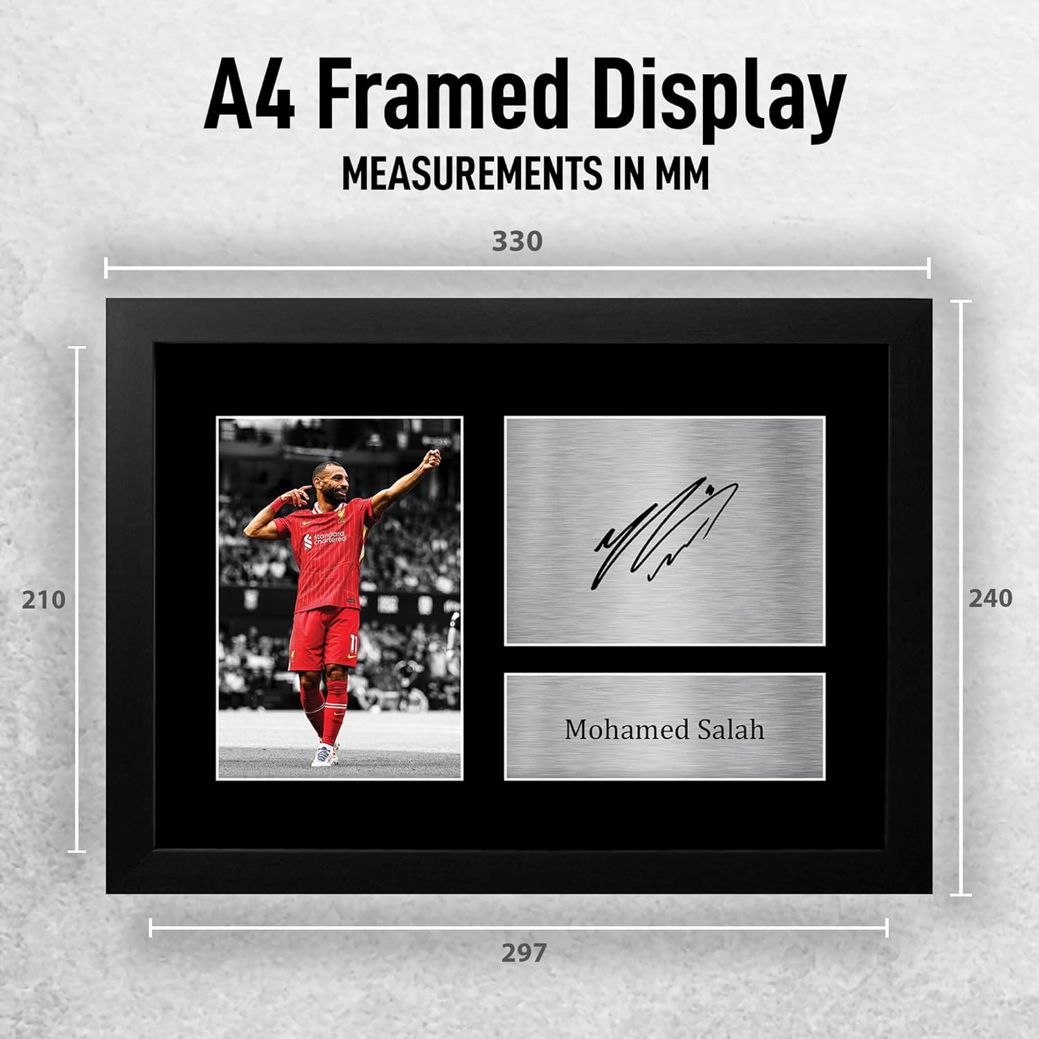 HWC Trading FR Mohamed Mo Salah Gifts Signed A4 Printed Autograph Liverpool Gift Framed Print Photo Picture Display - Image 2