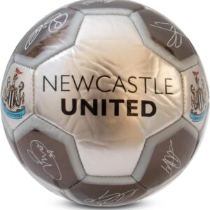 Hy-Pro Officially Licensed Newcastle United F.C. Signature Football - Metallic, Size 1, NUFC, Training, Match, Merchandise, Collectible For Kids and adults
