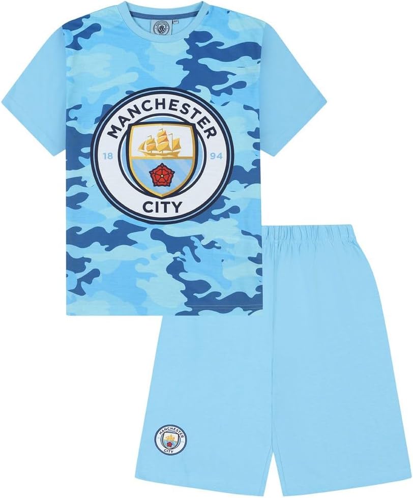 MANCHESTER CITY Boys Football Club Camouflage Short Pyjama Set