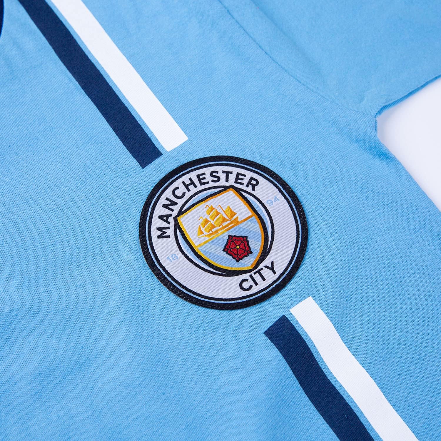 MANCHESTER CITY F.C. Boys Pyjamas, Cotton Man City Pjs, Official Football Pyjamas for Kids and Teenagers - Image 2