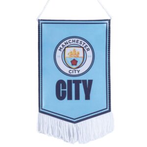 Manchester City FC Home Pennant and Wall Banner, Sky Blue, Football Club Decor