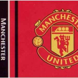 Manchester United Football Club Official Striped Large Flag Big Crest Game Fan Banner