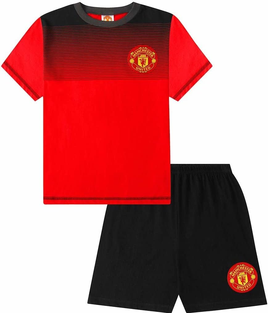 Manchester United Football Club Short Pyjamas Cotton Red Black