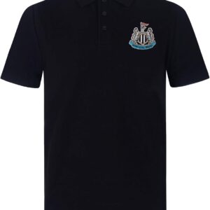 Newcastle United Mens Polo Shirt Crest Official Football Gift