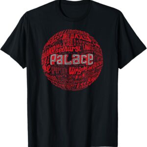 Palace Legends T-Shirt, Women's Unisex-Youth Black S T-Shirt, Crystal Palace Football Club T-Shirt, Crew Neck, Short Sleeve, Size S