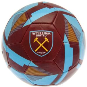 West Ham United F.C.Official Football Size 5 Ball RX,Brown
