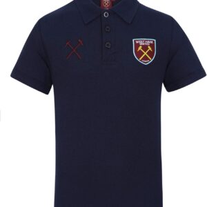 West Ham United Mens Polo Shirt Crest Official Football Gift