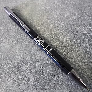 Black West Ham United Pen with silver detailing and silver crest