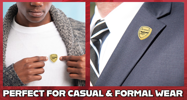 Arsenal F.C. Keyring and Pin Badge Gift Set