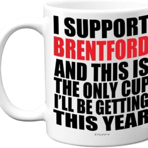 Funny Fathers Day Mug Football Gift for Brentford Fans - Footy Only Cup - Joke Birthday Mugs Present Gifts for Son Dad Brother Uncle Colleague Friend, 11oz Ceramic Dishwasher Safe Coffee Tea Cup