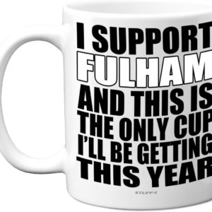 Funny Fathers Day Mug Football Gift for Fulham Fans - Footy Only Cup - Joke Birthday Mugs Present Gifts for Son Dad Brother Uncle Colleague Friend Cousin, 11oz Ceramic Dishwasher Safe Coffee Tea Cup
