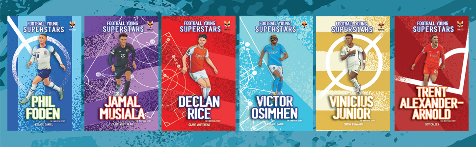 Football, young, superstars, rising, saka, mbappe, bellingham,football books,haaland,ultimate,books