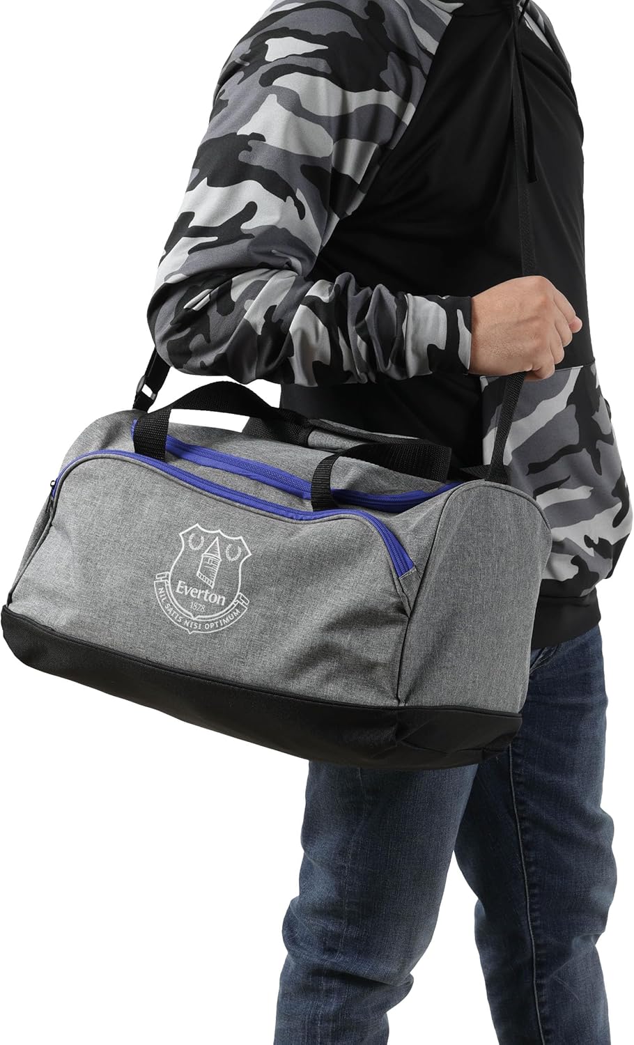 FOCO Officially Licensed Everton FC Grey Football Duffle Bag - Image 5