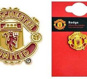 Manchester United Official Merchandise Football Club Sports Accessories, Gifts & Stationary Items. (Crest Pin Badge)