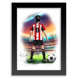 Personalised Brentford Football Gifts for Boys - Brentford FC - Brentford Football Posters for Boys Bedrooms - Brentford Football Room Decor by Art by Toor (Black Frame)