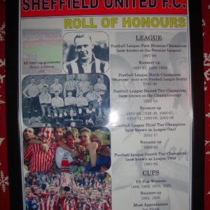 Sports Prints UK Sheffield United club history roll of honours - framed print
