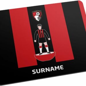 AFC Bournemouth Personalised Player Figure Mouse Mat fans, great for Cherries football supporters, fabric top, non slip mouse pad 5mm thick