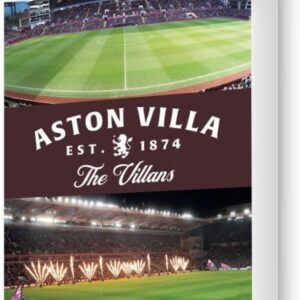Aston Villa FC Birthday Card Football 3D-Effect Lenticular Card A Fantastic Card For All Occasions