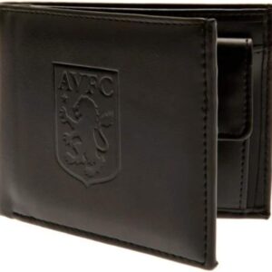 Aston Villa Football Club Official Leather Wallet RFID Protection Team Crest Badge