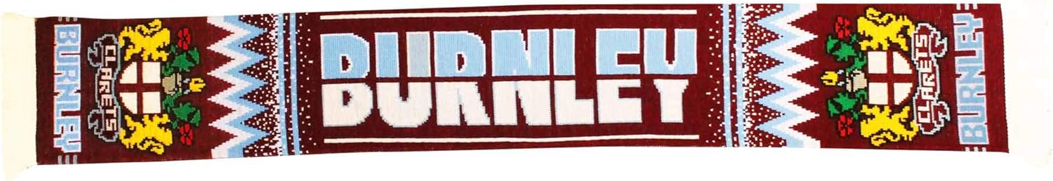 Beyond Happy Burnley FC Football Supporters' Scarf - Burnley Clarets Football Fan Scarf - 100% Acrylic