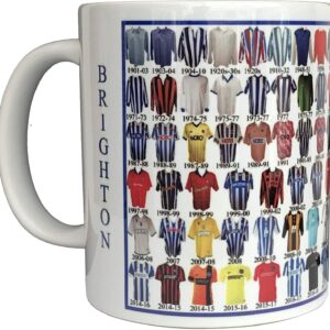 Brighton Shirt History Ceramic Mug - Football Shirts Through The Ages
