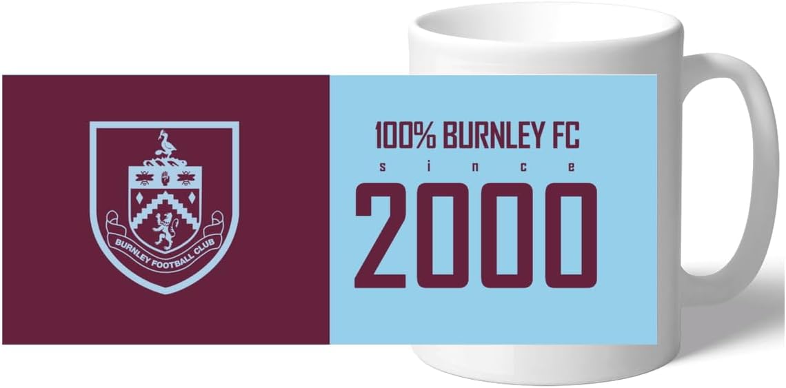 Burnley Personalised 100%" 11oz Ceramic Mug FC Fans, Great Gift for Clarets Football Supporters, Ceramic Tea Coffee Mug - Image 2