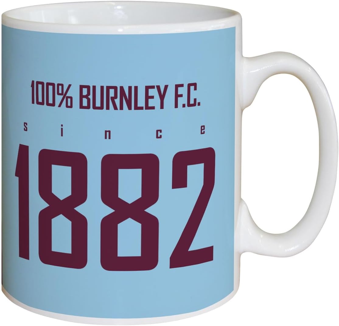 Burnley Personalised 100%" 11oz Ceramic Mug FC Fans, Great Gift for Clarets Football Supporters, Ceramic Tea Coffee Mug