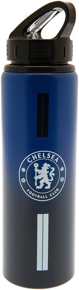 Chelsea F.C. Unisex Team Merchandise 750ml Aluminium Fade Bottle, White, One Size UK