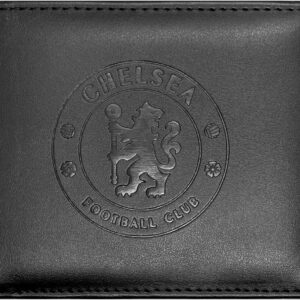 Chelsea Official Football Gift Embossed Crest Money Wallet Black
