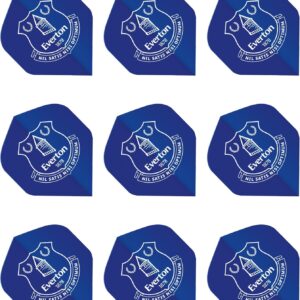 FOCO Officially Licensed Everton Football Club Dart Flights Extra Thick 75 Micron - 3 Sets per pack (9 darts Flights in total) - Professional Darts Accessories