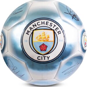 Hy-Pro Officially Licensed Classic Signature Football - Metallic, Size 5, Training, Match, Merchandise, Collectible For Kids and Adults