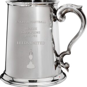 I LUV LTD 1 Pint Tankard for Leeds United Football Club 1991-92 English 1st Division Football Champions Pewter Beer Mug